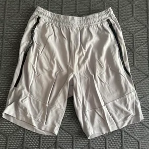 Men’s Size M Gray Shorts with black side stripes thumbnail 1