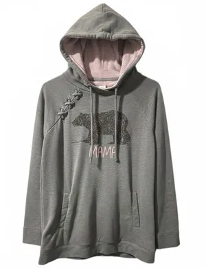 Maurices light green Hoodie Tunic with Pink Accent -‎ Mama Bear Graphic thumbnail 1