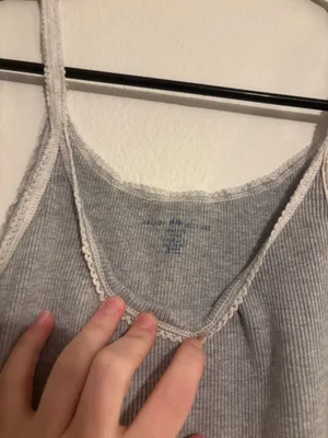 Brandy Melville Grey Ribbed Tank Top thumbnail 3
