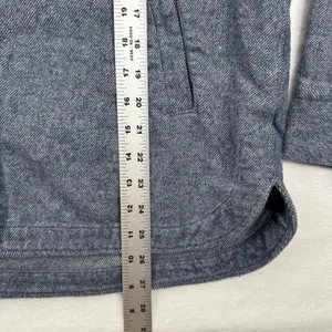 ZARA Men's L Blue‎ Herringbone CPO Button Front Shirt Jacket Shacket thumbnail 3