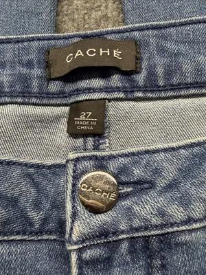 Cache Light Blue Flared Jeans with Decorative Buttons thumbnail 8
