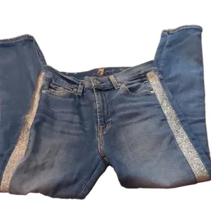 7 for all mankind high waist ankle skinny jeans size 27 thumbnail 2