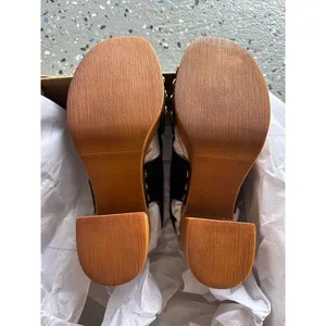 Anthropologie Studded Leather Wooden Heel Platform Sandals $180 thumbnail 8
