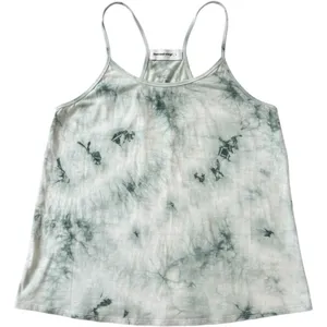 Burn Boot Camp Tank Top Womens Large Green Tie Dye Racerback Athletic thumbnail 1