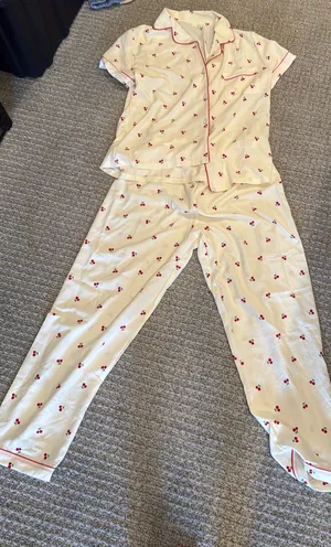 shein cherry pjs Yellow thumbnail 1