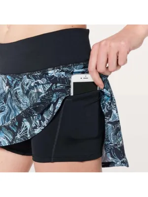 Lululemon‎ Play Off The Pleats Skirt Skort Eternal Wave Starlight Black Womens 8 thumbnail 9
