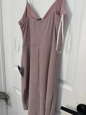 Lulu's Shimmery Light Pink mini dress thumbnail 7