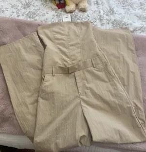 ZARA Tan Strapless Jumpsuit thumbnail 1
