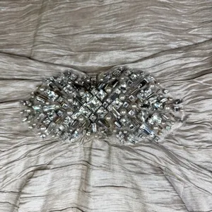 Eliza J Brown Textured Sleeveless Embellished Sheath Classic Cocktail Dress thumbnail 5