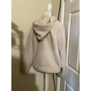 PINK Victoria's Secret UNLV Rebels Sherpa Fleece Full Zip Hoodie Cream Womens S thumbnail 4