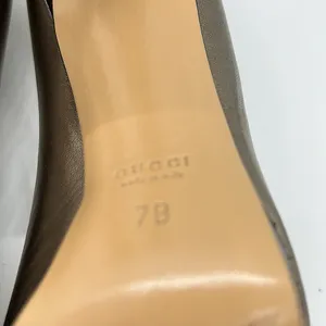 Gucci Authentic Gorgeous Metallic Nappa Silk Block Heel Shoes **Size 7** thumbnail 7