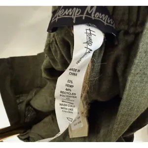 Hemp Momma Luna Pant Olive Green High Waist Pleated Trousers Small 121W5W1072 thumbnail 8