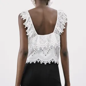 Zara Openwork Embroidered Top thumbnail 2