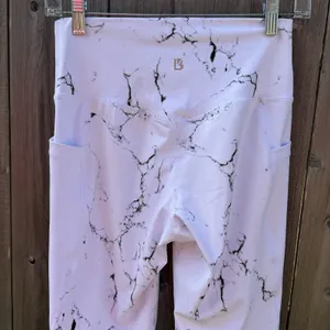 Buffbunny Limitless Collection Sz Medium White Marble Elysium Athleisure Pockets thumbnail 8