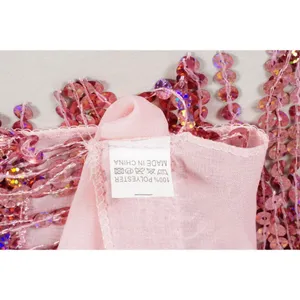 Pink Sequin Belly Dance Hip Scarf Tassel Wrap Sparkly Fringe Skirt ONE SIZE thumbnail 9