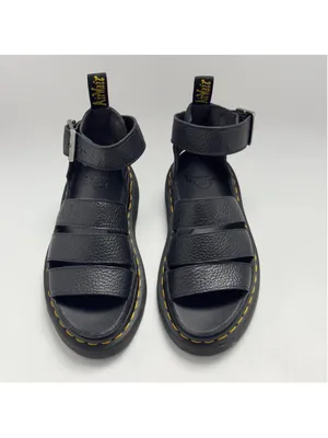 Dr. Martens Clarissa II Quad Milled Nappa Leather Platform Sandals Black Size 5L thumbnail 7