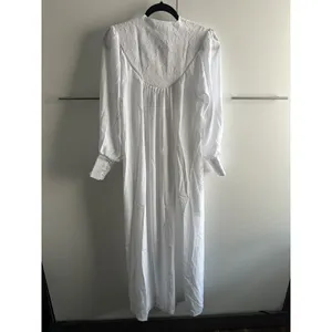 Le Voys Vintage White Peignoir Robe XS Cottagecore Lace Yoke Nightgown Y2K thumbnail 9