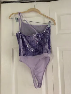 Lucy in the Sky Bodysuit Sequin Purple thumbnail 3