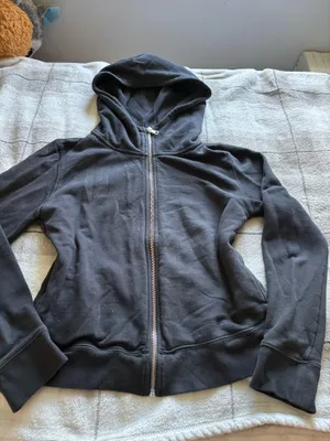 Black Zip Up Sweater with pockets Size M thumbnail 1