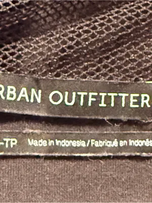 Urban Outfitters Black Crop Top with Neon Green Logo Sz XS thumbnail 4