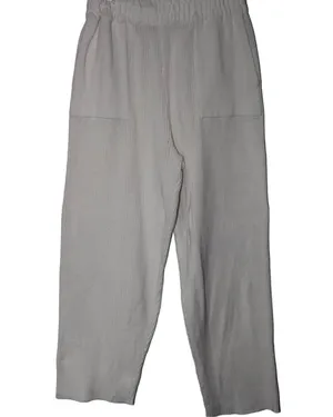 Women's Free People White Cotton Elastic Wide Leg Beach Pants Size Large L NWOT thumbnail 1