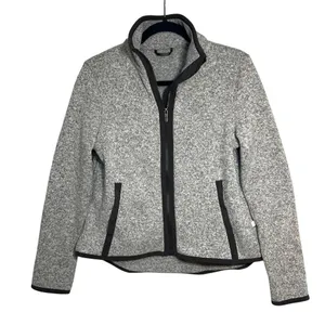 Lululemon Its Fleecing Cold Zip Up Jacket Heathered White Gray Women Size 6 EUC thumbnail 3