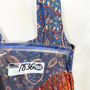 Natural Life XL Tricia Maxi Dress Blue Paisley Red Floral Boho Cottagecore‎ 1836 thumbnail 12