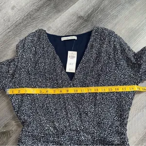 Abercrombie & Fitch Dress Navy White Pebble Long Sleeve NEW thumbnail 9