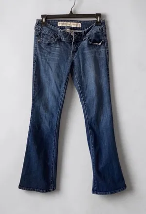 Charlotte Russe Y2K Low Rise Flare Jeans Dark Wash Size 2S thumbnail 1