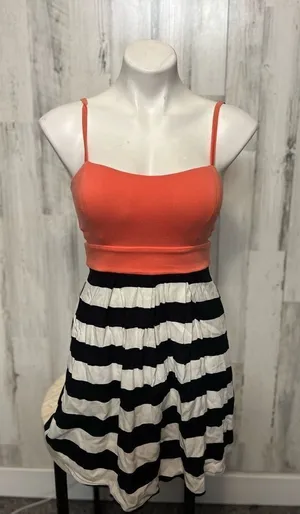 Material girl fit and flare Stripped dress thumbnail 1