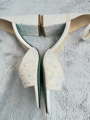 Betsey Johnson Blue Women's Sb-Kami Heeled Sandal, Pearl, 7.5, new in box thumbnail 11