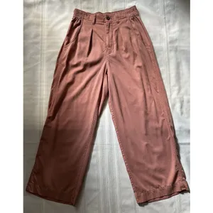 Madewell The Neale Straight-Leg Pant Drapeweave Dried Rose 6 EUC Wide Fit thumbnail 7