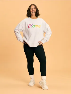 NWT Clove Crewneck Sweatshirt Size XL Grey Rainbow label thumbnail 4