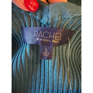 Rachel Roy Dress Women Small Blue Ribbed Knit Button Front Sweater Sheath‎ NWT thumbnail 8