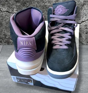 •NEW• Air Jordan 2 Retro 'NOIR MAUVE' Sneakers in Purple & Gray • 8M / 9.5W thumbnail 1