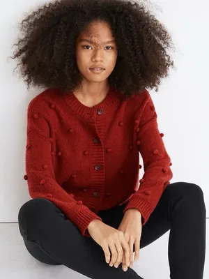 MADEWELL Pom-Pom Cardigan Sweater thumbnail 1