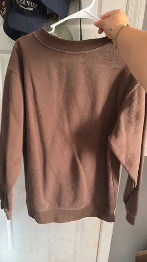 White Fox Crewneck Boutique Sweatshirt Brown thumbnail 4