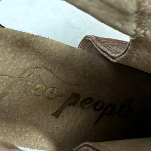 Free People Brown Leather Wooden Platform Clog Booties‎ Made in Spain 40 1012 thumbnail 6