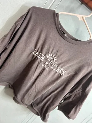PALM SPRINGS CROP TEE Gray Size M thumbnail 1