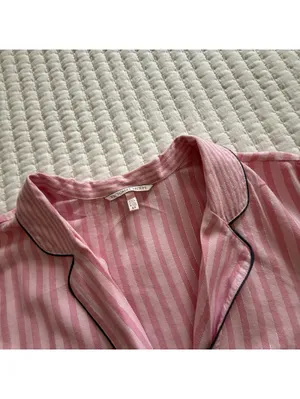 Victoria’s Secret Pink Striped PJ Pajama Sleep Romper Sz S Small thumbnail 10