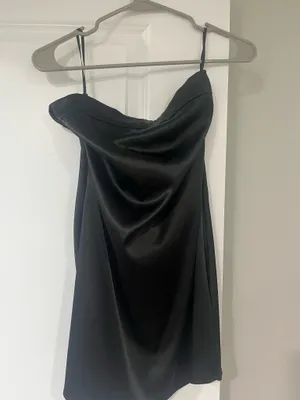 Black Strapless Short Dress thumbnail 2