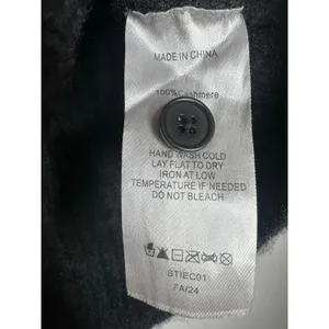 Quince Mongolian Cashmere Wide-Rib Collared Cardigan Heather Charcoal Size Small thumbnail 4