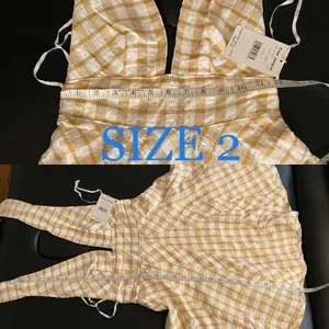 Free People Do The Twist Gingham Halter Mini Dress Tea Size‎ 2 NWT thumbnail 11