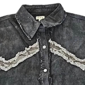 Pol Oversized‎ Corduroy Western top C17 thumbnail 6