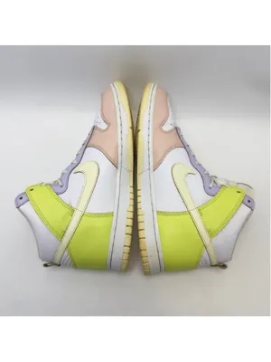 Women's Nike Dunk High Sneakers Size 9.5 White Yellow Pink Purple DD1869-108 thumbnail 8