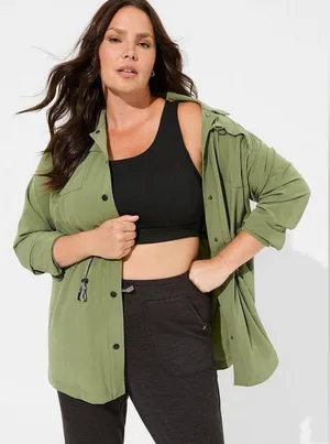 Torrid Happy Camper Stretch Woven Anorak Jacket thumbnail 1