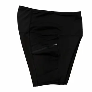 Vogo Athletica Womens S Bike Shorts Black Zip Pockets Stretch Gym Training thumbnail 3