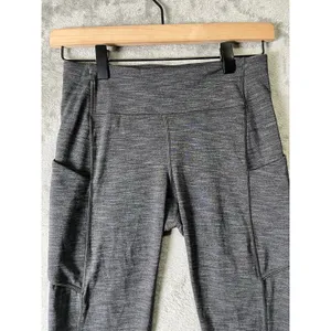 Lululemon‎ Speed Up Tight Heathered Black Gray High Rise Running Leggings Size 4 thumbnail 2