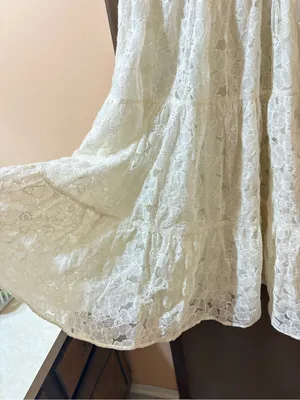 En Saison white floral eyelet lace tiered maxi dress thumbnail 7
