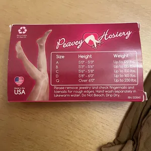 B2-3 Hooters Girl Uniform Peavey Pantyhose Suntan Ultra Footed Size D thumbnail 5